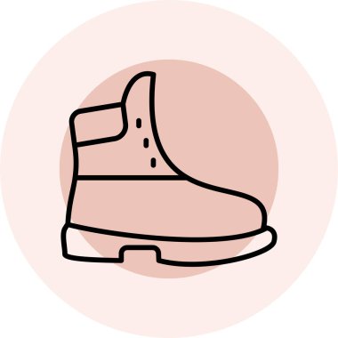 Kışlık çizme simgesinin vektör çizimi