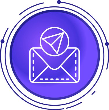 Moda biçimi izole edilmiş arkaplanda e- posta simgesi