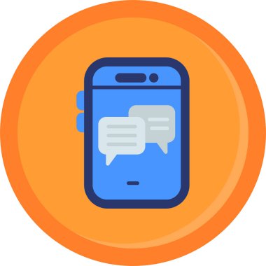 Mesaj var. Web simgesi basit illüstrasyon