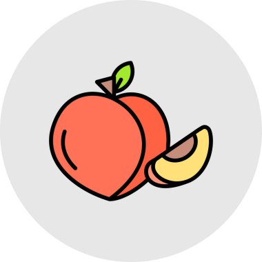 elma ikonu vektör illüstrasyonu