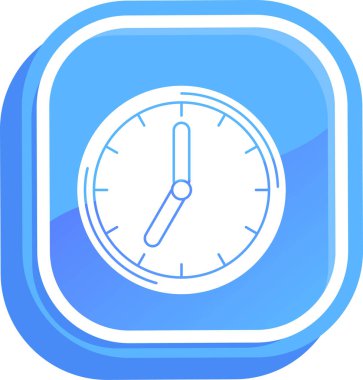 Saat. Web simgesi basit illüstrasyon
