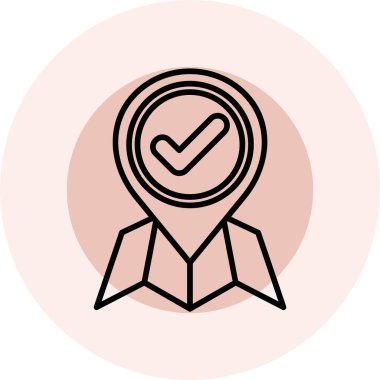 İşaretleme simgesinin vektör illüstrasyonu