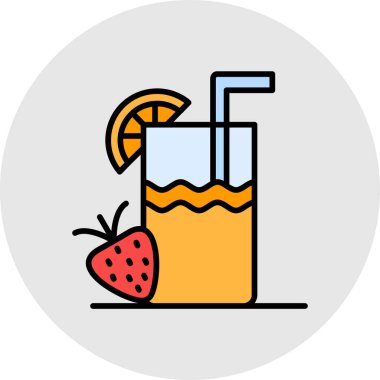 meyve suyu ikonu vektör illüstrasyonu