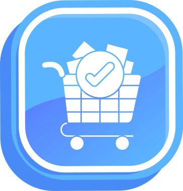 Alışveriş sepeti vektör simgesi modern illüstrasyon