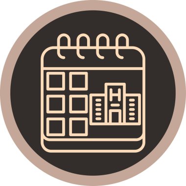 Bir bina simgesinin vektör illüstrasyonu