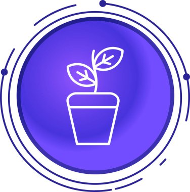 Bitki simgesinin vektör illüstrasyonu