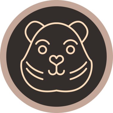 Ayı simgesinin vektör illüstrasyonu