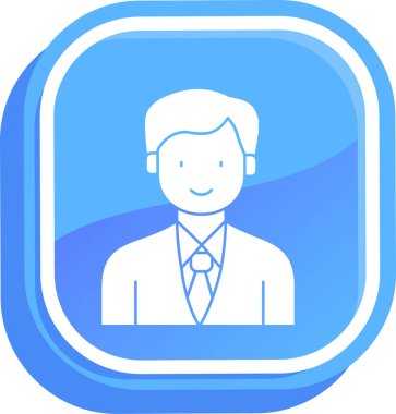 İş adamı. Web simgesi basit illüstrasyon