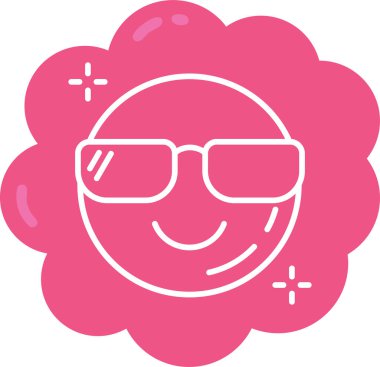 Mutlu yüz simgesi vektör illüstrasyonu