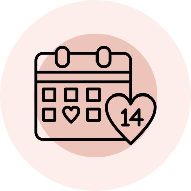 Takvim simgesi, vektör çizimi