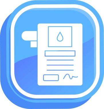 Bir damla suyun vektör illüstrasyonu