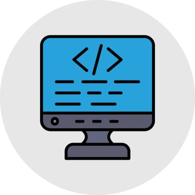 Web geliştirme düz vektör simgesi