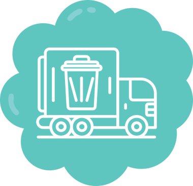 Çöp. Web simgesi basit illüstrasyon