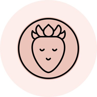 Taç ikonuyla güzel bir kadın yüzü