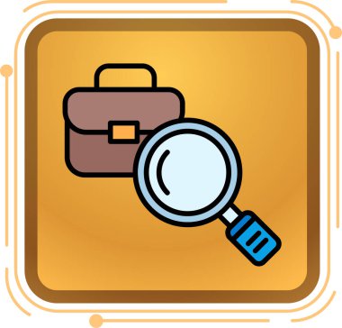 Büyütme cam simgesi vektör illüstrasyonu