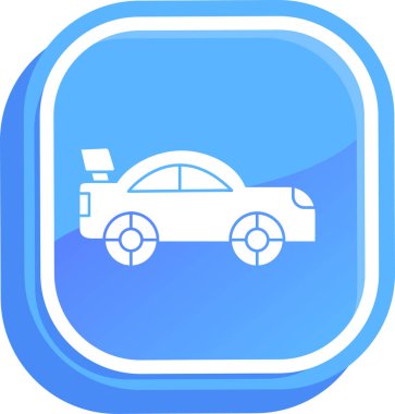 - Araba. Web simgesi basit illüstrasyon