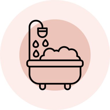 Duş. Web simgesi basit illüstrasyon