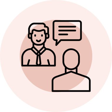 Dizüstü bilgisayarı ve konuşma balonu olan bir adamın vektör çizimi