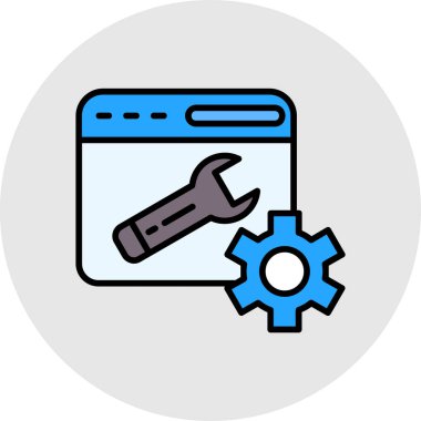 vektör ayarı simgesi, basit vektör illüstrasyonu