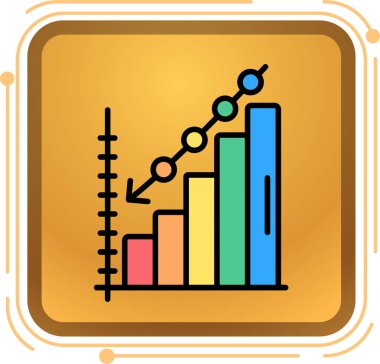İş grafik simgesi, basit tarzı