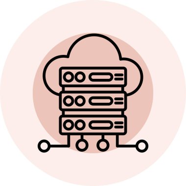 Bulut. Web simgesi basit illüstrasyon