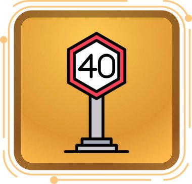 yol işareti vektör simgesi