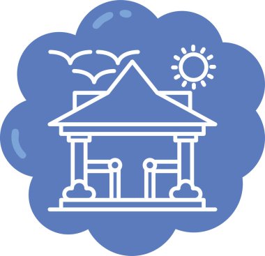 Ev ikonu. vektör illüstrasyonu