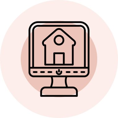 ev vektör simgesi modern illüstrasyon