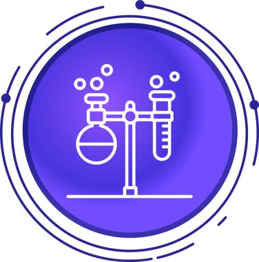 çizgi mikroskobu simgesi beyaz arkaplanda izole edildi. Kimya, ilaç enstrümanı, mikrobiyoloji büyüteç. Renkli taslak konsepti. vektör.