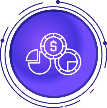 Bozuk para simgesinin vektör illüstrasyonu