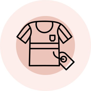 shirt simgesi vektör illüstrasyonu