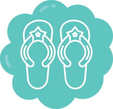 Terlik simge vektör çizim