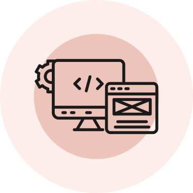 Moda biçimi izole edilmiş arkaplanda programlama simgesi