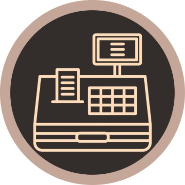 Bilgisayar monitörünün modern bir simgesinin vektör çizimi