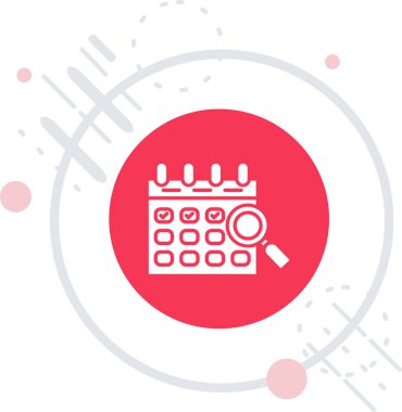 Beyaz çizgi mutfak fırını ikonu uzun gölge arkaplan izole. Gaz ocağı tabelası. Kırmızı daire düğmesi. vektör illüstrasyonu