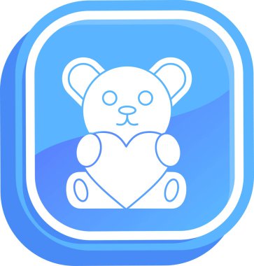 Ayı. Web simgesi basit illüstrasyon