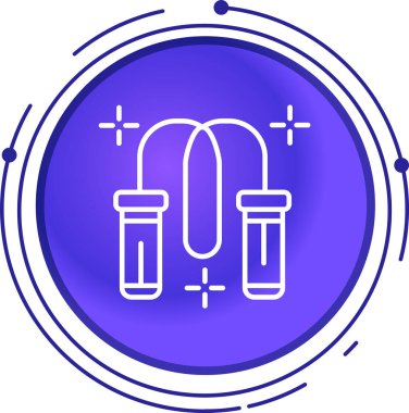 Beyaz arkaplanda izole edilmiş bir damla ikonu olan renk çizgisi tübü. Gradyan daire şekilleri. vektör illüstrasyonu