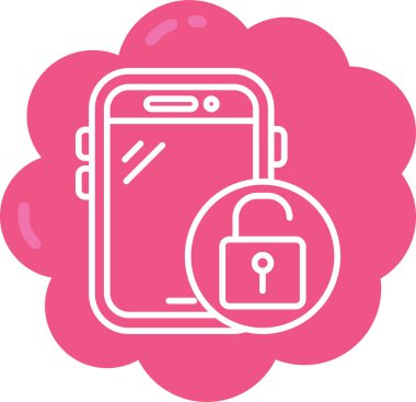 Cep telefonu simgesi, vektör illüstrasyonu