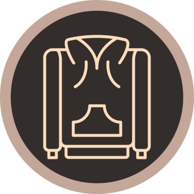 Sırt çantası. Web simgesi basit illüstrasyon