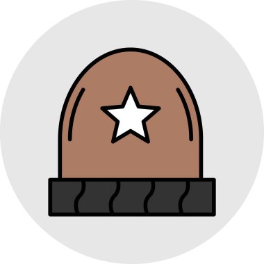 Şapka simgesi vektör illüstrasyonu