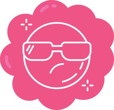 Kızgın Emoji. Basit illüstrasyon