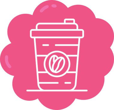 Kahve. Web simgesi basit tasarım