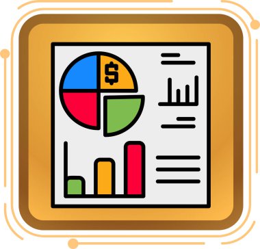 vektördeki finansal grafik simgesi