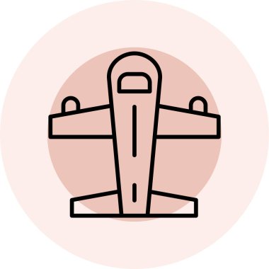 uçak vektör simgesi modern basit vektör çizimi