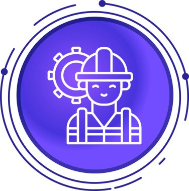 Miğferli bir adamın vektör çizimi