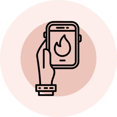 akıllı telefon simgesi vektör illüstrasyonu