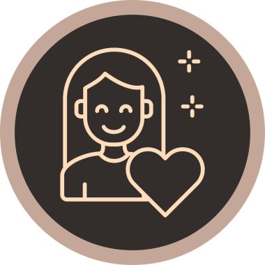 Bir kalp simgesinin vektör illüstrasyonu