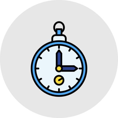 Saat simgesi vektör illüstrasyonu