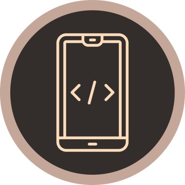 Cep telefonu. Web simgesi basit illüstrasyon