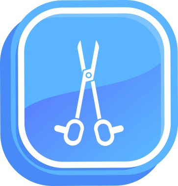 makas simgesinin vektör illüstrasyonu